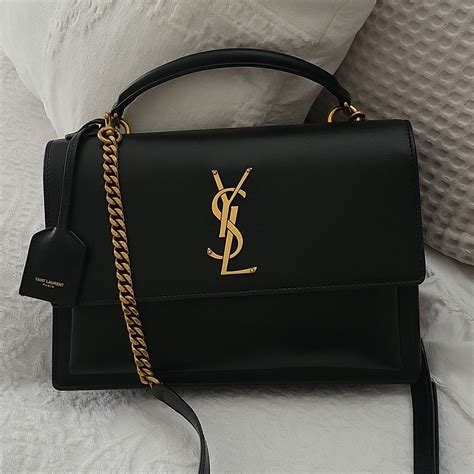 ysl sunset bag with top handle|ysl sunset bag medium croc.